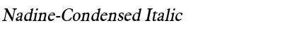Download Nadine-Condensed Italic Font