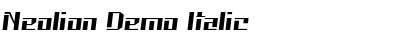 Download Neolion Demo Italic Font Title Preview