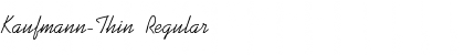 Download Kaufmann-Thin Regular Font Title Preview