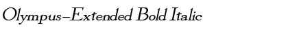 Download Olympus-Extended Bold Italic Font Title Preview