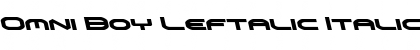 Download Omni Boy Leftalic Italic Font Title Preview