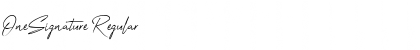Download OneSignature Regular Font Title Preview