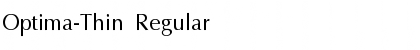 Download Optima-Thin Regular Font Title Preview