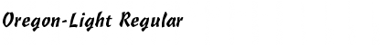 Download Oregon-Light Regular Font Title Preview
