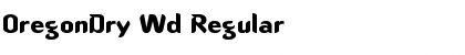 Download OregonDry Wd Regular Font Title Preview
