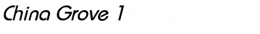 Download China Grove 1 Italic Font Title Preview
