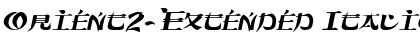 Download Orient2-Extended Italic Font Title Preview