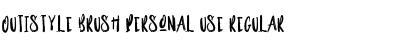 Download Outistyle Brush Personal Use Regular Font Title Preview