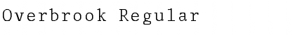 Download Overbrook Regular Font Title Preview
