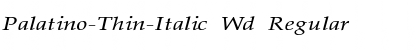 Download Palatino-Thin-Italic Wd Font