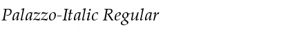 Download Palazzo-Italic Regular Font
