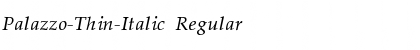 Download Palazzo-Thin-Italic Regular Font