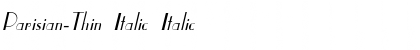 Download Parisian-Thin Italic Italic Font Title Preview