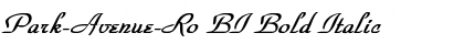 Download Park-Avenue-Ro BI Bold Italic Font Title Preview
