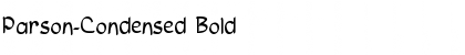Download Parson-Condensed Bold Font Title Preview
