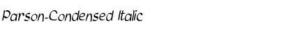 Download Parson-Condensed Italic Font Title Preview