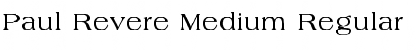 Download Paul Revere Medium Regular Font Title Preview