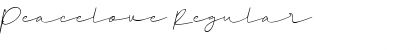 Download Peacelove Regular Font Title Preview