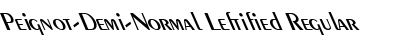 Download Peignot-Demi-Normal Leftified Regular Font Title Preview