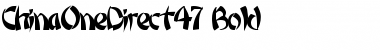 Download ChinaOneDirect47 Bold Font Title Preview