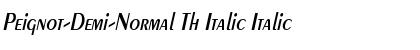 Download Peignot-Demi-Normal Th Italic Italic Font Title Preview