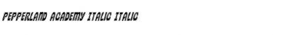 Download Pepperland Academy Italic Italic Font Title Preview