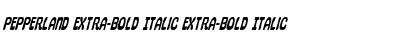 Download Pepperland Extra-Bold Italic Extra-Bold Italic Font Title Preview