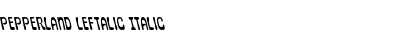 Download Pepperland Leftalic Italic Font Title Preview