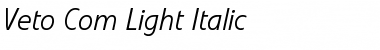 Download Veto Com Light Italic Font Title Preview