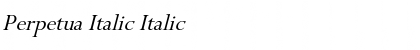 Download Perpetua Italic Italic Font Title Preview