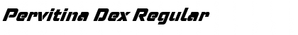 Download Pervitina Dex Regular Font Title Preview