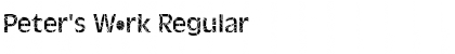 Download Peter's Work Regular Font Title Preview