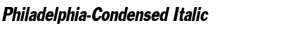 Download Philadelphia-Condensed Italic Font Title Preview