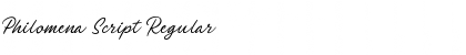 Download Philomena Script Regular Font Title Preview