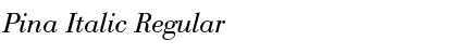 Download Pina Italic Regular Font Title Preview