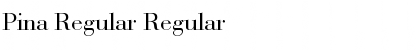 Download Pina Regular Regular Font Title Preview