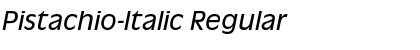 Download Pistachio-Italic Regular Font Title Preview