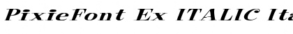Download PixieFont Ex ITALIC Italic Font Title Preview