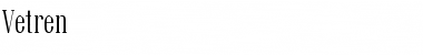 Download Vetren Regular Font Title Preview