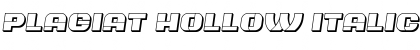 Download Plagiat Hollow Italic Font Title Preview