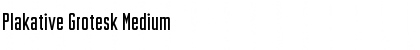 Download Plakative Grotesk Medium Font Title Preview