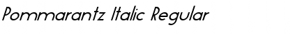 Download Pommarantz Italic Regular Font Title Preview