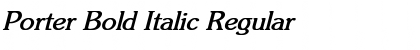 Download Porter Bold Italic Regular Font Title Preview
