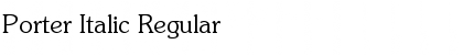Download Porter Italic Regular Font Title Preview