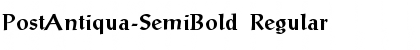 Download PostAntiqua-SemiBold Regular Font Title Preview