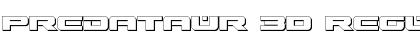 Download Predataur 3D Regular Font Title Preview