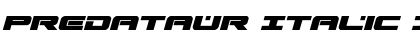 Download Predataur Italic Italic Font Title Preview
