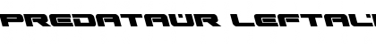 Download Predataur Leftalic Italic Font Title Preview