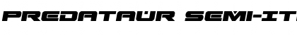 Download Predataur Semi-Italic Semi-Italic Font Title Preview