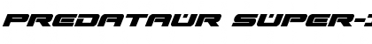 Download Predataur Super-Italic Italic Font Title Preview